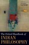 "The Oxford Handbook of Indian Philosophy", herausgegeben von Jonardon Ganeri. Abstrakte Malerei in rot, blau und beige.