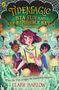 Buchtitel: "Tidemagic: Ista Flit and the Impossible Key". Drei Figuren, eine hält einen magischen Schlüssel, umgeben von mystischer Architektur.