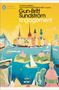 Text: "A dark comedy... her cult anti-marriage novel" Guardian. Gun-Britt Sundström, Engagement. Illustration mit bunter Stadtansicht., Buch