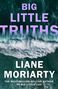 Text: "Liane Moriarty, Untitled, Further details coming soon". Darunter ein Logo mit einem offenen Buch und den Buchstaben M und J.