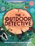 "Buchtitel: The Outdoor Detective - Uncover clues and learn how to navigate the world. Naturillustration mit Tieren.", Buch