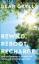 "COVER TO BE REVEALED. REWILD, REBOOT, RECHARGE. BEAR GRYLLS. DK [RED]. Roter Hintergrund."