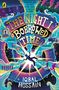 "The Night I Borrowed Time" von Iqbal Hussain. Ein Mensch schwebt in einer bunten, wirbelnden, kosmischen Szene.