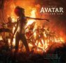 "Cover to be revealed. The Art of Avatar: Fire and Ash." Fantasielandschaft mit schwebenden Felsen und fliegenden Wesen.