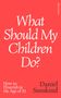 Text: “What Should My Children Do? How to Flourish in the Age of AI. Daniel Susskind.” Heller Hintergrund, stilvolles Design., Buch
