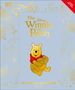 "The Disney Winnie the Pooh: A Centenary Celebration." Zeichnung von Winnie Puuh mit Honigtopf; goldene Umrisse weiterer Figuren.