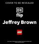 Text: "COVER TO BE REVEALED", "DK flip", "Jeffrey Brown", "LEGO". Schwarzer Hintergrund, ein Logo abgebildet.