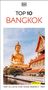 Text: "Top 10 Bangkok. Top 10 Lists for Your Perfect Trip." Große goldene Buddha-Statue vor einem Tempel.
