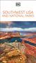 Text: "Southwest USA and National Parks". Unter einem DK-Logo eine beeindruckende Wüstenlandschaft mit Felsen und Wasser.