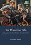 Text: "Our Common Life - Folksong from the Front Porch to the Concert Hall - Stephen Wade." Illustration eines Manns mit Gitarre und Mädchen., Buch
