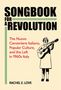 "Songbook for a Revolution" - Buchcover mit Frau, die Gitarre spielt. Text über italienische Kultur und 1960er Jahre.
