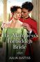 "The Marquess's Forbidden Bride" und "Julia Justiss". Ein Mann in roter Uniform umarmt eine Frau im grünen Kleid., Buch