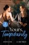 "2 Books in One. Yours, Temporarily. Jenny Lane. Clare Miles." Zwei elegante Frauen vor einer Treppe mit Pflanzen., Buch