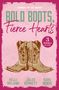 „Sunrise on the Ranch. Bold Boots, Fierce Hearts. 3 Books in One.“ Illustration von Cowboystiefeln., Buch