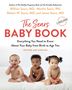 "The Sears Baby Book" in großer Schrift. Drei Babys sitzen nebeneinander, lächelnd und spielend.