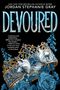Text: "Devoured", "Jordan Stephanie Gray", Zitat von Rebecca Ross. Abgebildet ist eine kunstvolle Krone mit blauen Blumen., Buch
