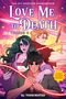 "Love Me to Death, Volume 2", zeigt drei Anime-Charaktere mit rotem Lichtband und einem Buch.