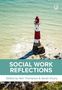 "Social Work Reflections. Edited by Neil Thompson & Sarah Vicary." Ein Leuchtturm an einer Küste, umgeben von Wasser., Buch
