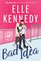 ELLE KENNEDY, Bad Idea, Cover coming soon, rosa und blaue Farbaufteilung., Buch