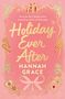 "Holiday Ever After" von Hannah Grace. Rosa Hintergrund mit Geschenken, Zuckerstangen, Schleife und Tassen mit Herzmotiv.