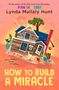Titel: "HOW TO BUILD A MIRACLE". Ein schiefes Haus, ein Hund, Baum und Spielzeug. Verspieltes, farbenfrohes Design., Buch