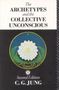 "The Archetypes and the Collective Unconscious", zweite Ausgabe von C.G. Jung. Illustration: Weiße Blume vor blauem Hintergrund.