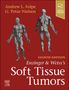 "Eighth Edition Enzinger & Weiss's Soft Tissue Tumors" mit Illustrationen menschlicher Muskulatur auf rotem Hintergrund., Buch