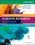 Text: "STUDY GUIDE", "NURSING RESEARCH IN CANADA", "6th EDITION". Abstrakte bunte Illustration, pastellfarbene Spritzer., Buch
