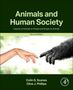 Titel: Animals and Human Society. Zweite Ausgabe. Zwei Hände nähern sich an: eine menschliche, eine Affe., Buch