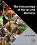 "The Immunology of Horses and Donkeys" von Ian R. Tizard. Cover zeigt Fotos von Pferden und Eseln in einem geometrischen Muster., Buch