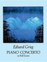 Edvard Grieg: Piano Concerto In Full Score, Noten, Noten