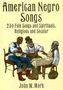 John W. Work: Amer Negro Songs, Buch