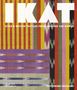 Großer Text: "IKAT". Darunter: "Dyed & Woven Textiles from Around the World". Bunte Streifen und Muster in kräftigen Farben.