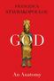 "FRANCESCA STAVRAKOPOULOU" und "GOD" auf rotem Hintergrund. Eine antike goldene Figur in der Mitte sitzend.