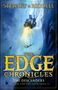 „Stewart & Riddell“, „The Edge Chronicles: The Descenders“, „Book 3 of the Cade Saga“. 

Illustration: Ein Tauchboot in einem blauen Abgrund.