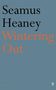 „Seamus Heaney Wintering Out“ in Schwarz und Orange auf grauem Hintergrund. Unten rechts kleines Logo.