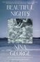 "BEAUTIFUL NIGHTS" steht groß in der Mitte, darunter der Name "Nina George". Das Bild zeigt Menschen an einem Strand., Buch