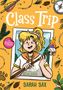 Der Text sagt "Class Trip", "The Brinkley Yearbooks", "Camp Echo Ridge", "Sarah Sax". Illustration: Mädchen mit Marshmallow am Stock.