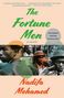 „The Fortune Men“, „a novel“, „BOOKER PRIZE FINALIST“. Autor: Nadifa Mohamed. Schwarz-weiß Bilder von Männern in Anzügen.