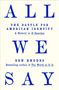 Text: „ALL WE SAY. THE BATTLE FOR AMERICAN IDENTITY. A History in 15 Speeches. BEN RHODES. Bestselling author of The World as It Is.“  
Schlichtes und klares Design mit blauer Schrift auf weißem Hintergrund.