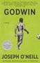 "Exuberant" und "GODWIN" oben. Ein barfüßiger Junge mit Ball, Text unten: Joseph O'Neill, PEN/Faulkner Award-Winner.