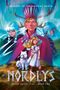 "Journey to the Magical North. Nordlys. Malin Falch. Book Two." Eine Illustration mit Figuren in einer nordischen Landschaft.