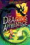 "The Dragon's Apprentice" von James Riley. Ein Drachenkopf blickt auf ein Mädchen, das ein magisches Buch hält., Buch