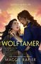 Über dem Titel "Wolftamer" steht: "Legends don't die." Die Illustration zeigt ein Paar im Sonnenuntergang., Buch