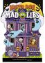 "Haunted House Mad Libs. World's Greatest Word Game. Ein violettes Geisterhaus mit Geistern, Skeletten und Fledermäusen."