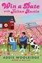"Win a Date with Julian Austin". Bunte Blumenfelder, ein Paar auf einer Bank, Geschenk, Hund, Scheune, Anhänger., Buch
