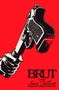 "BRUT", "A novel", "Sam Tallent", "Author of 'Running the Light'". Illustration: Hand mit Pistole, roter Hintergrund., Buch