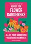 „The Little Book of Advice for Flower Gardeners“; bunte Blumenillustration auf grünem Hintergrund., Buch
