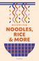 Gelber Hintergrund mit folgenden Texten: "RECIPES FOR NOODLES, RICE AND MORE", "COVER TO BE REVEALED", "hamlyn"., Buch
