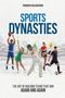 „SPORTS DYNASTIES“: Basketball-, Tennis-, Cricket- und Fußballspieler in Aktion, Stadionskizze im Hintergrund.